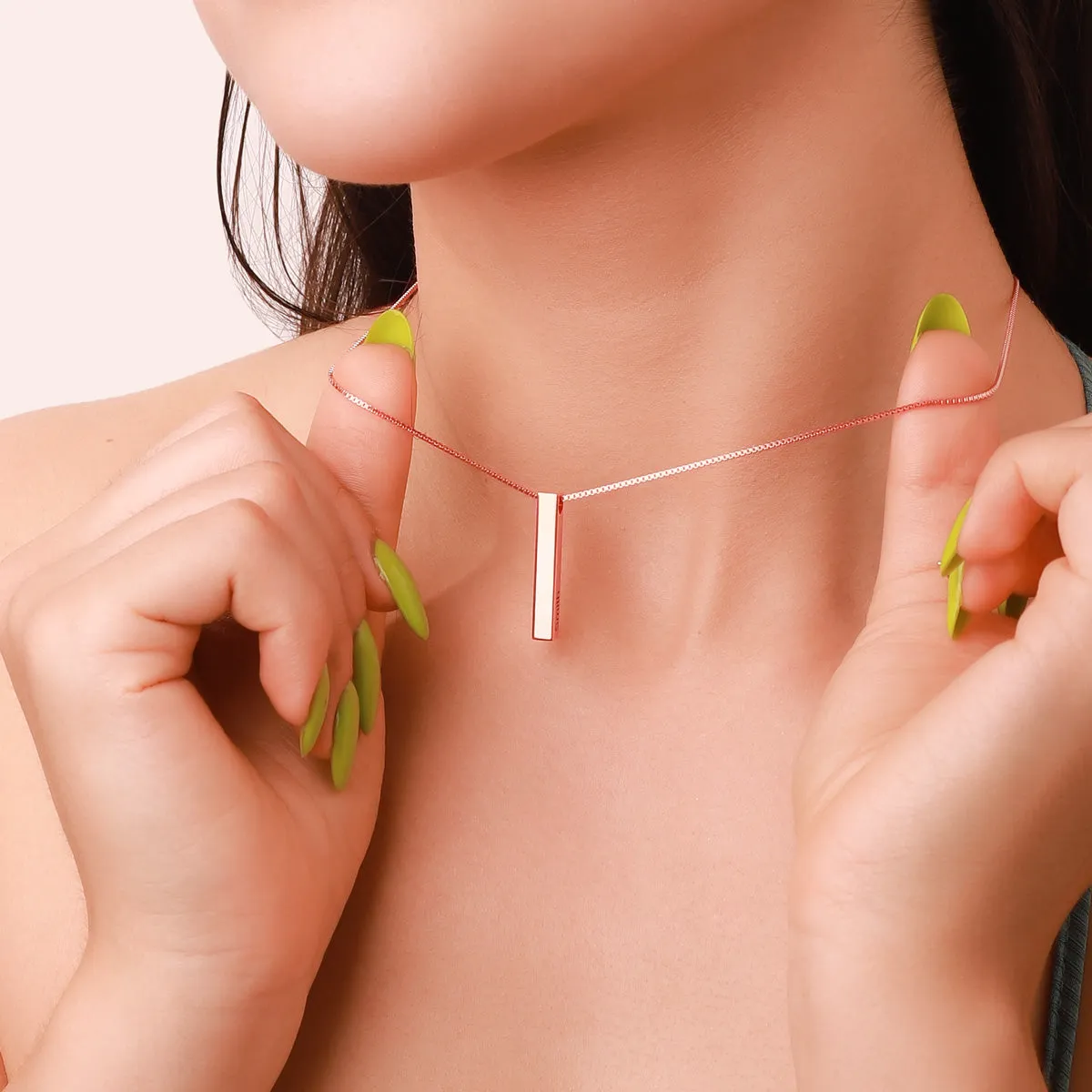 Engraved 3D Bar Name Necklace sold by Selenichast product image thumbnail 5