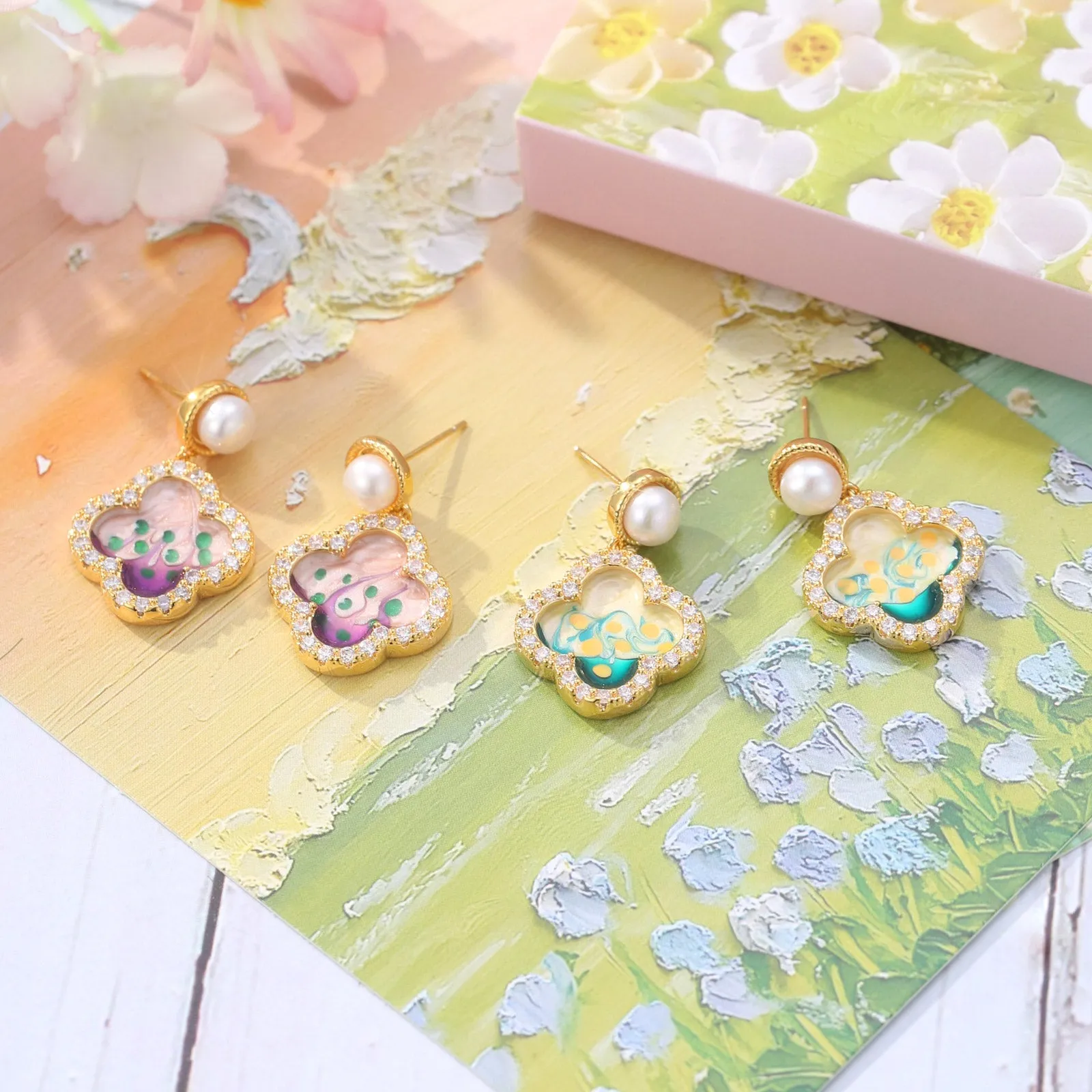 Four-leaf Clover Earrings sold by Selenichast product image thumbnail 4