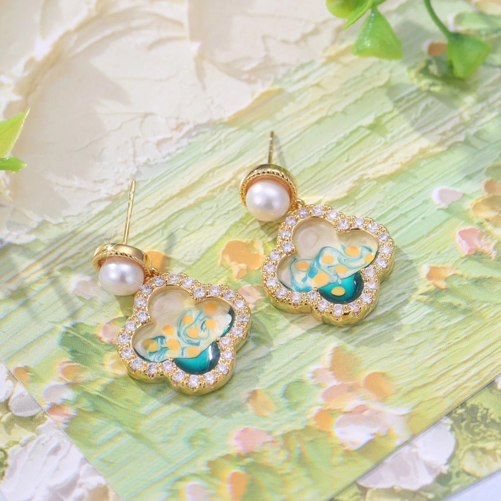 Four-leaf Clover Earrings sold by Selenichast product image thumbnail 2