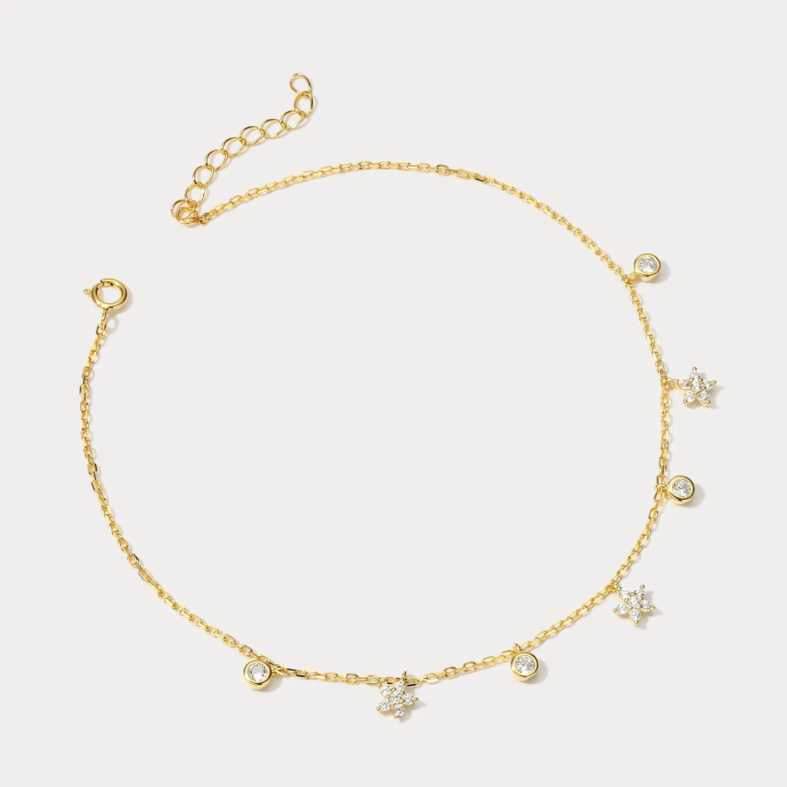 Sparkly Star Charm Anklet sold by Selenichast product image thumbnail 2