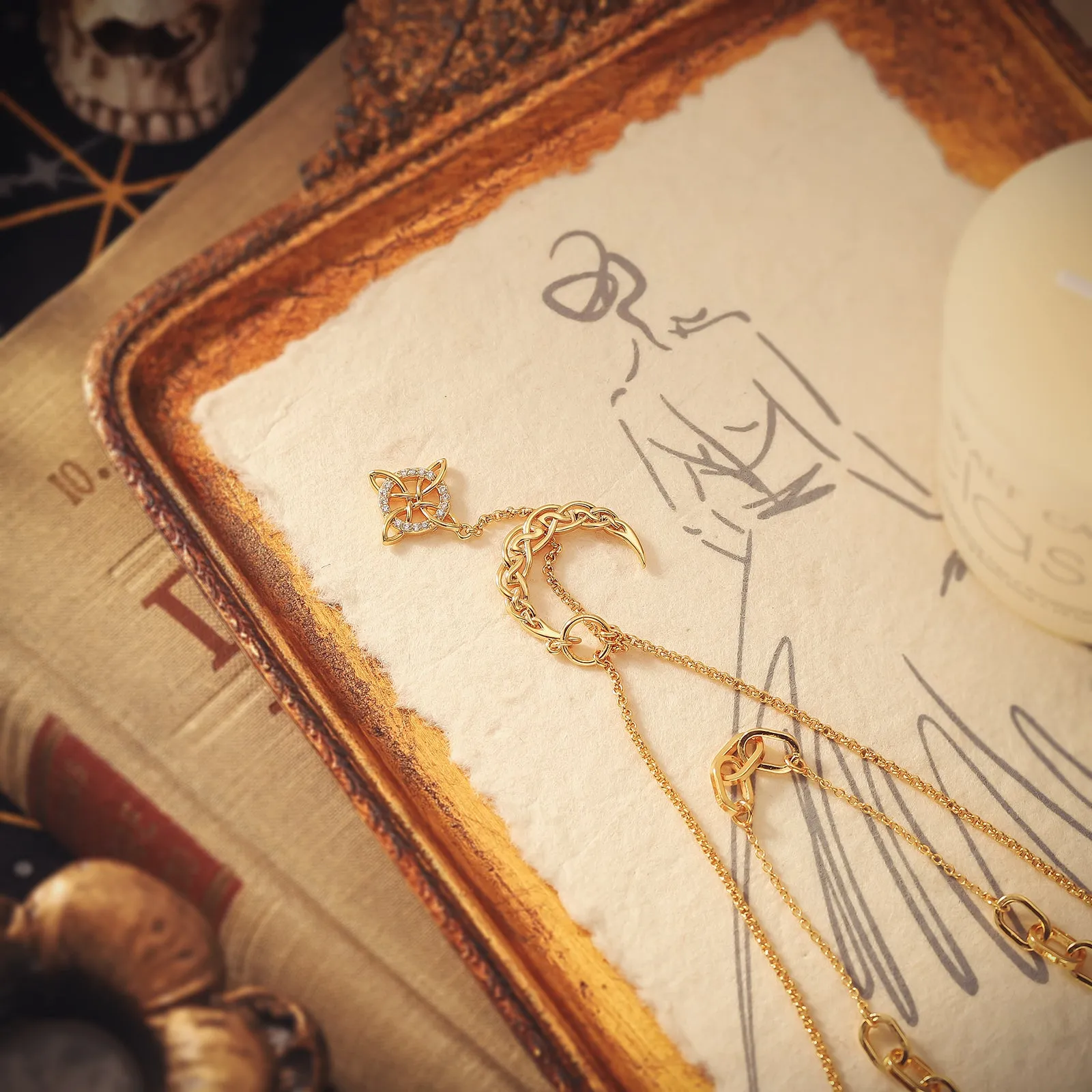 Talisman Celtic Knot Layered Necklace sold by Selenichast product image thumbnail 3