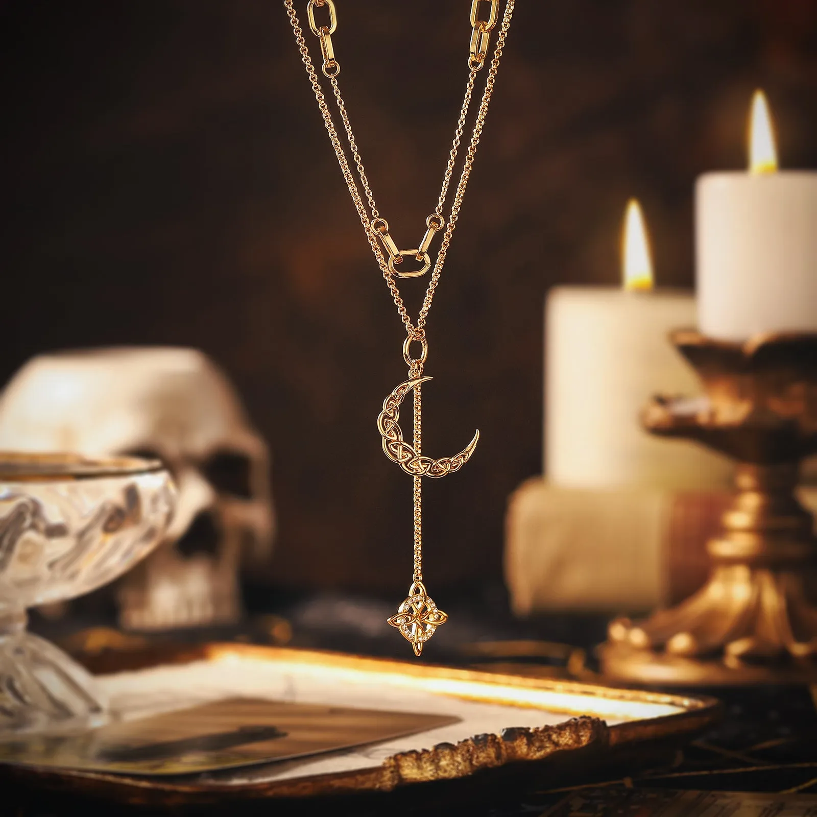 Talisman Celtic Knot Layered Necklace sold by Selenichast product image thumbnail 2