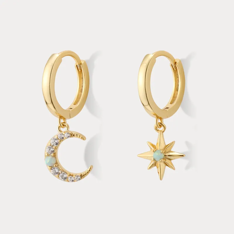 Opal Moon Star Earrings sold by Selenichast