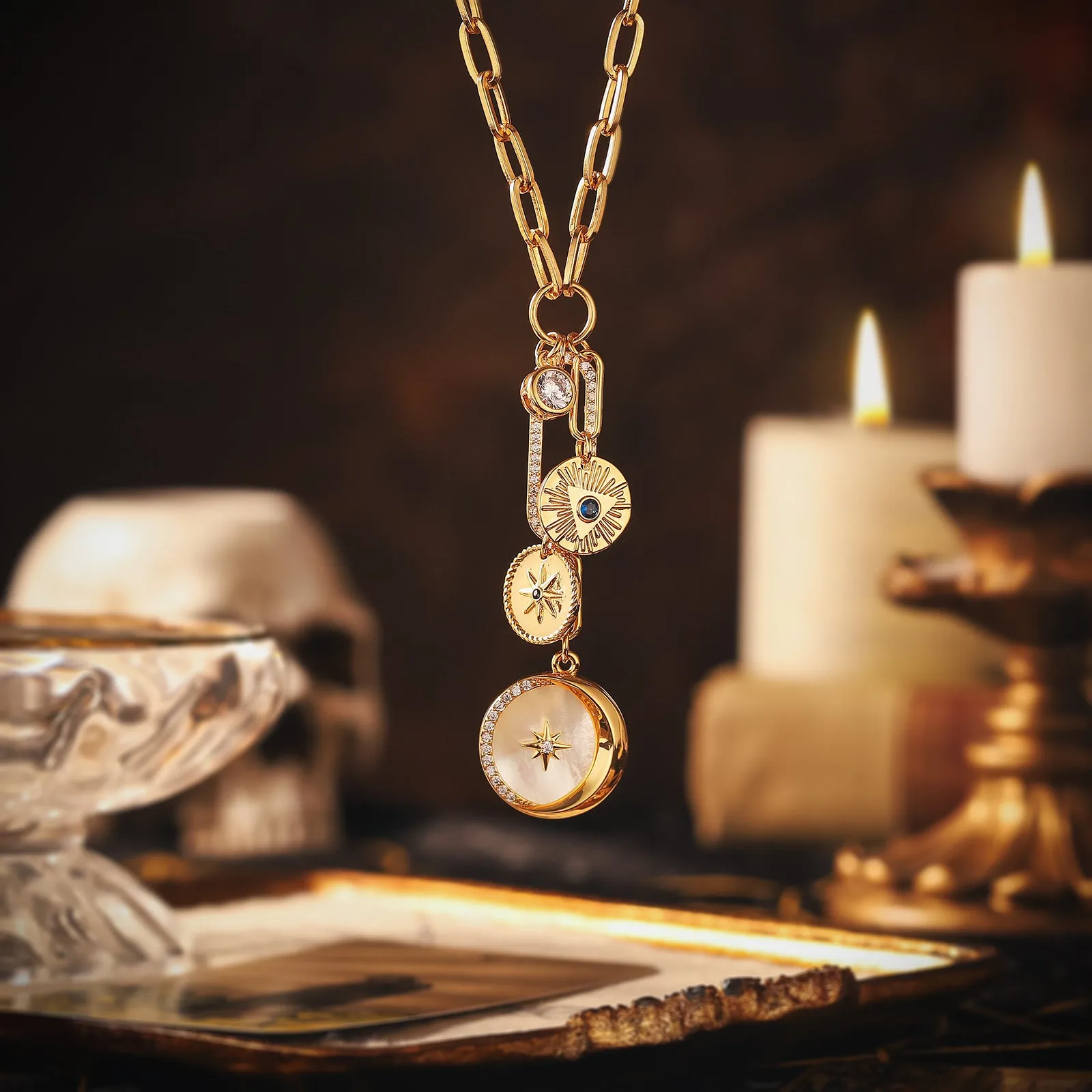 Star Moon Diamond Necklace sold by Selenichast product image thumbnail 3