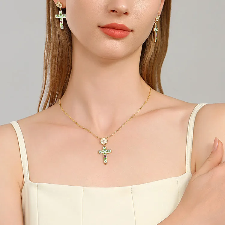 Cross Grape Flower Necklace sold by Selenichast product image thumbnail 2