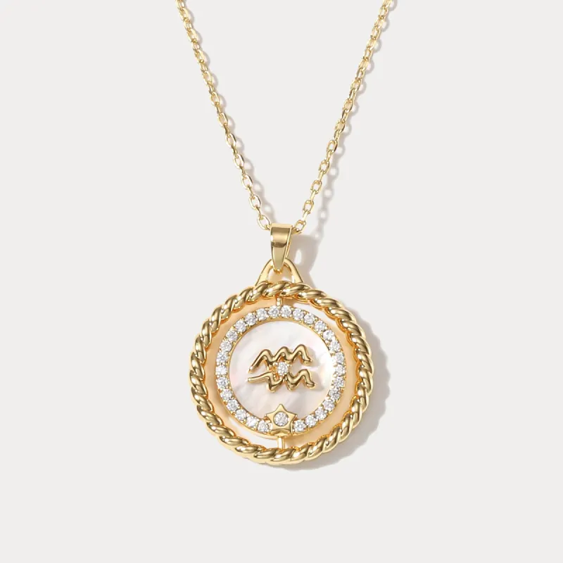 Aquarius Galaxy Constellation Pendant Necklace sold by Selenichast