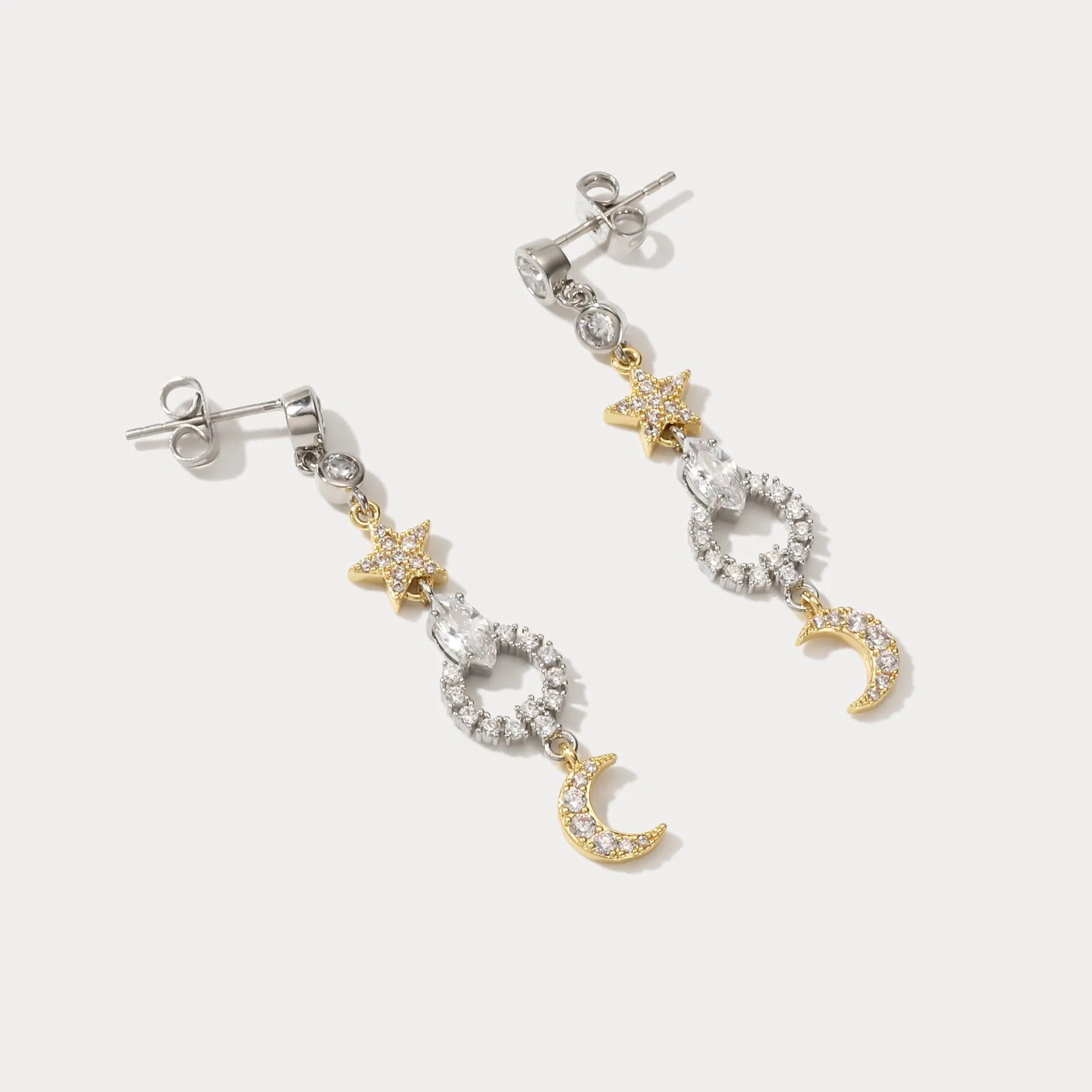 Moon Star Dangle Earrings sold by Selenichast product image thumbnail 5