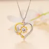 Moissanite Sunflower Heart Necklace sold by Selenichast