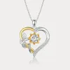 Moissanite Sunflower Heart Necklace sold by Selenichast