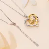 Moissanite Sunflower Heart Necklace sold by Selenichast