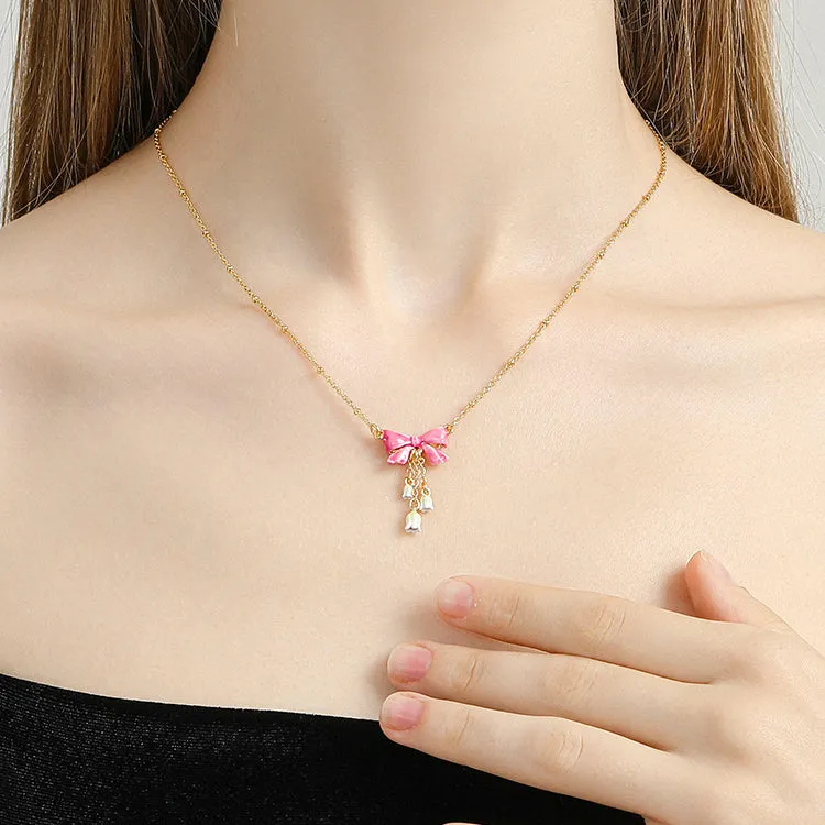 Lily Of The Valley Bowknot Necklace sold by Selenichast product image thumbnail 4