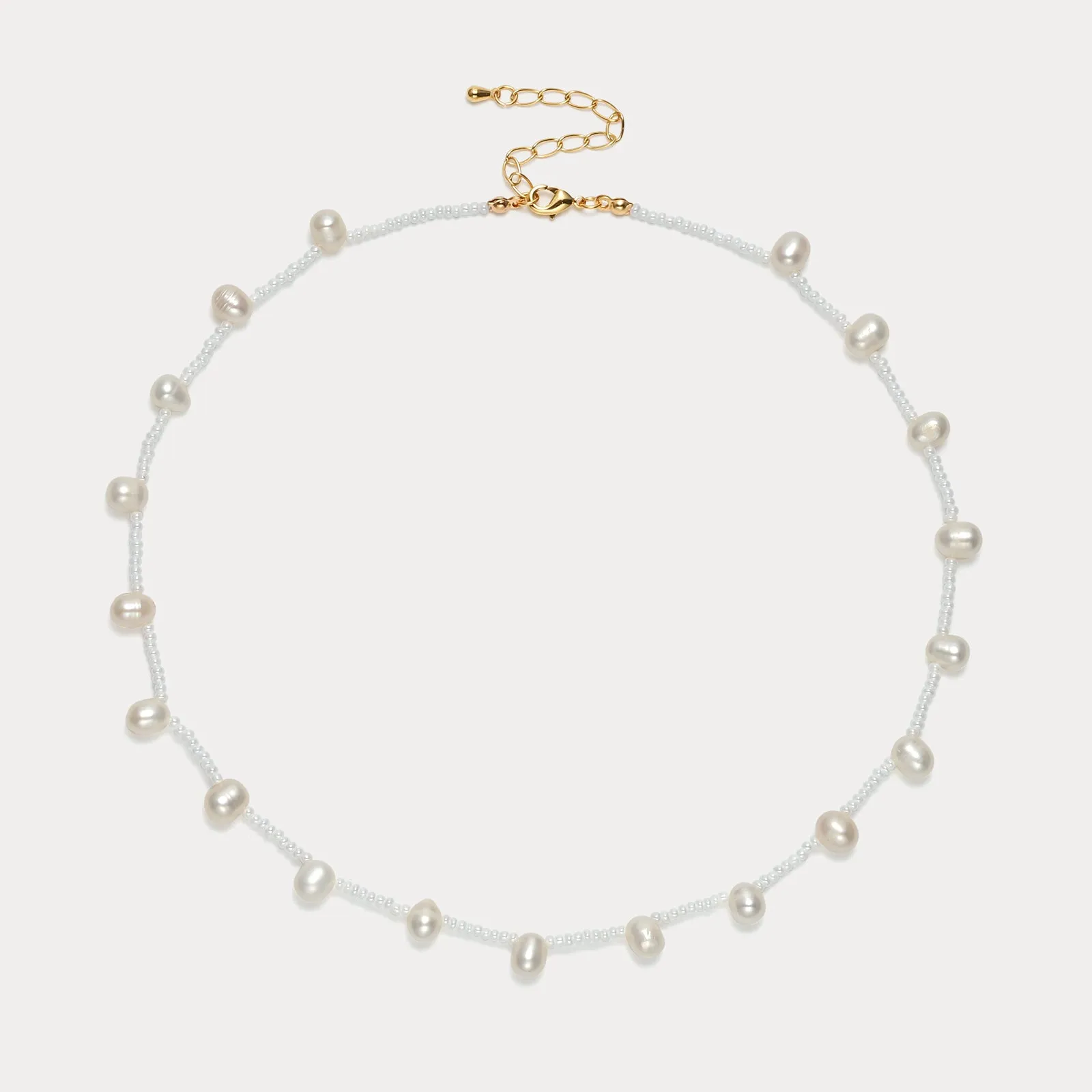 Dainty Pearl Station Necklace sold by Selenichast