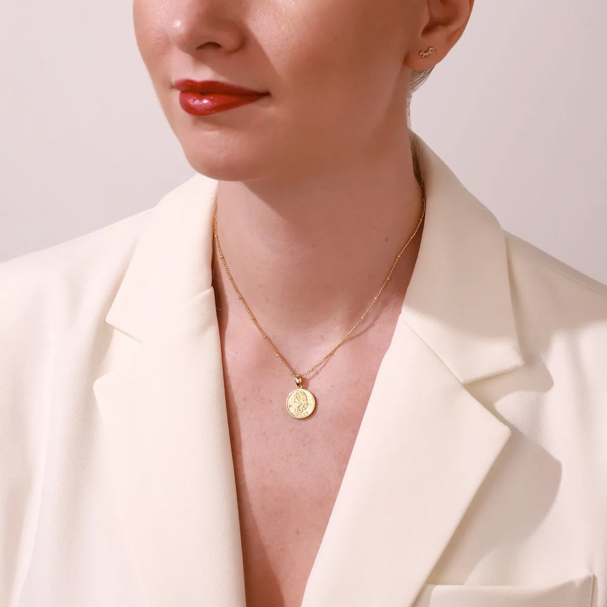 Virgo Constellation Coin Pendant Necklace sold by Selenichast product image thumbnail 3