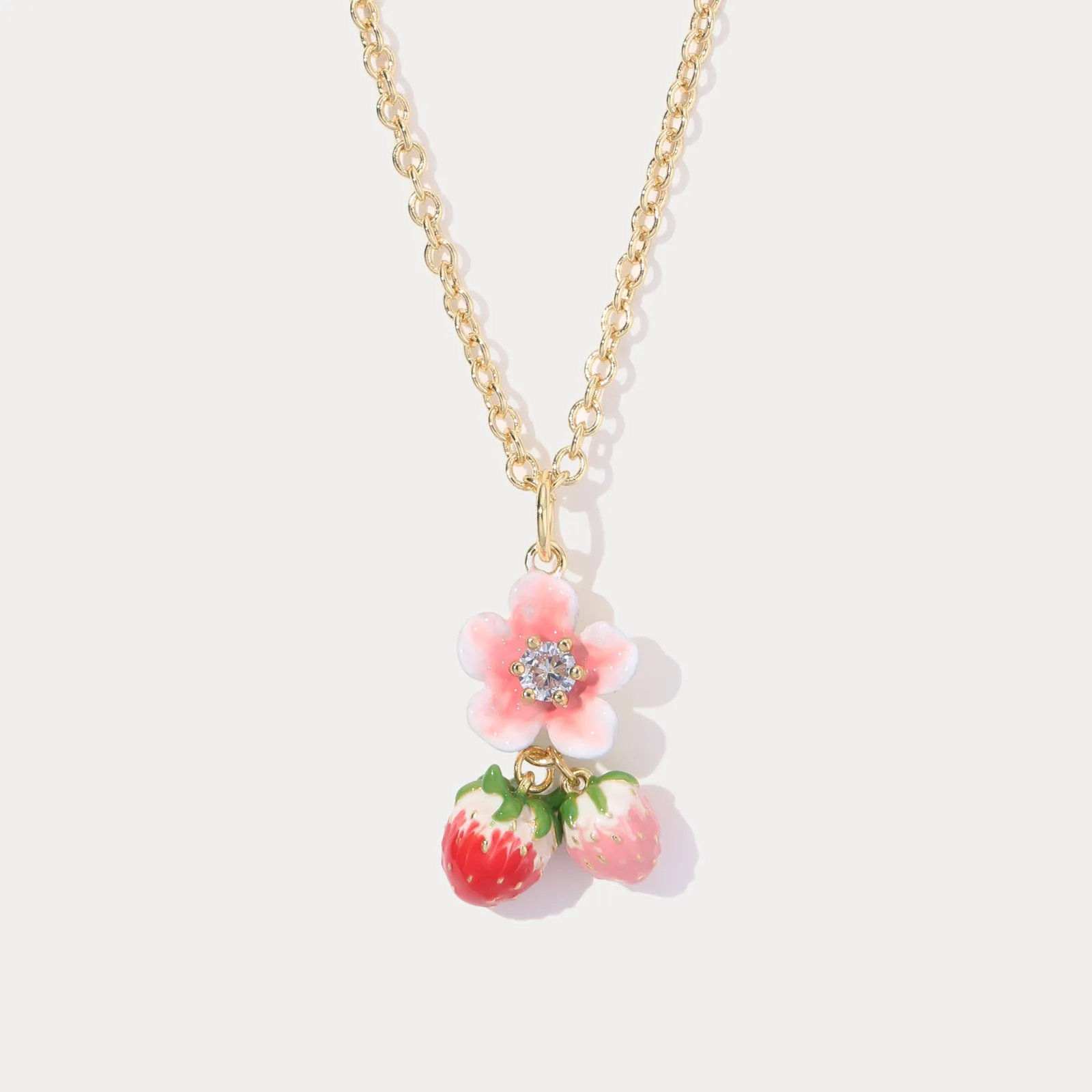 Strawberry Blossom Necklace sold by Selenichast product image thumbnail 2