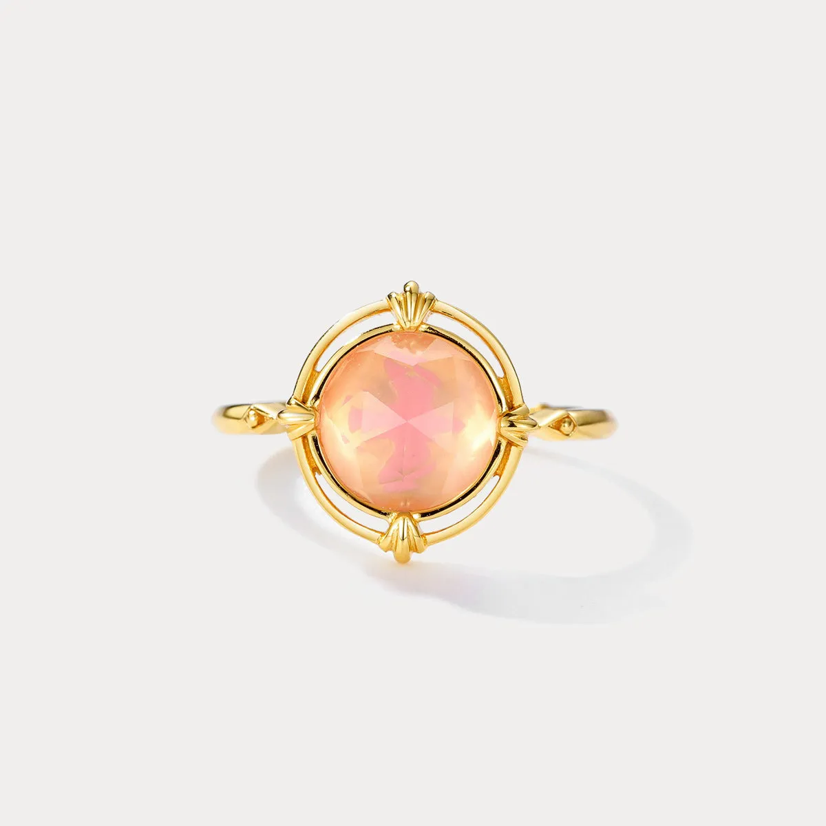 Pink Round Crystal Ring sold by Selenichast product image thumbnail 2
