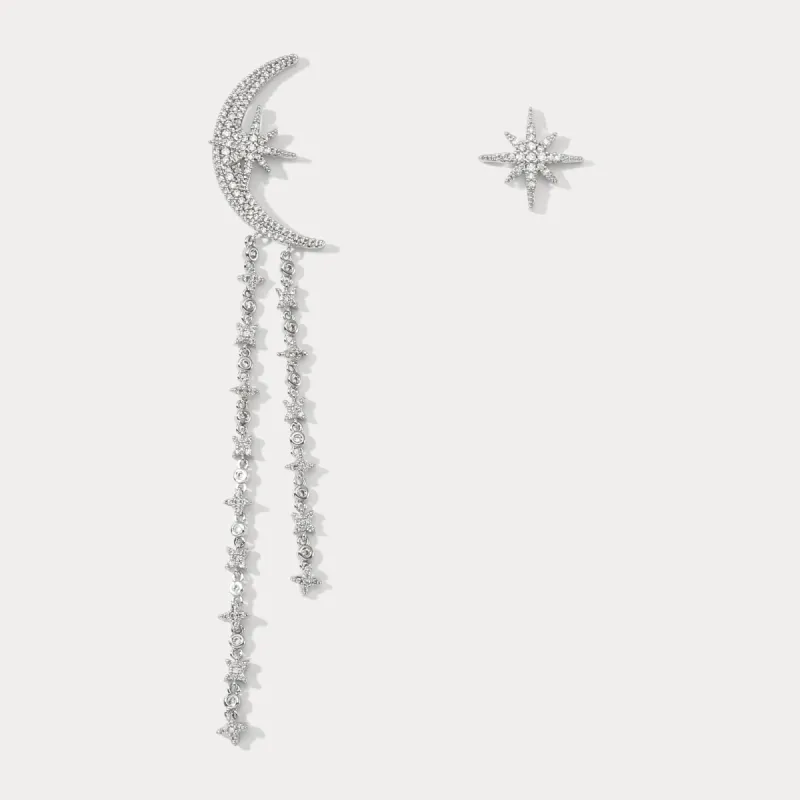 Moon Star Tassel Earrings sold by Selenichast