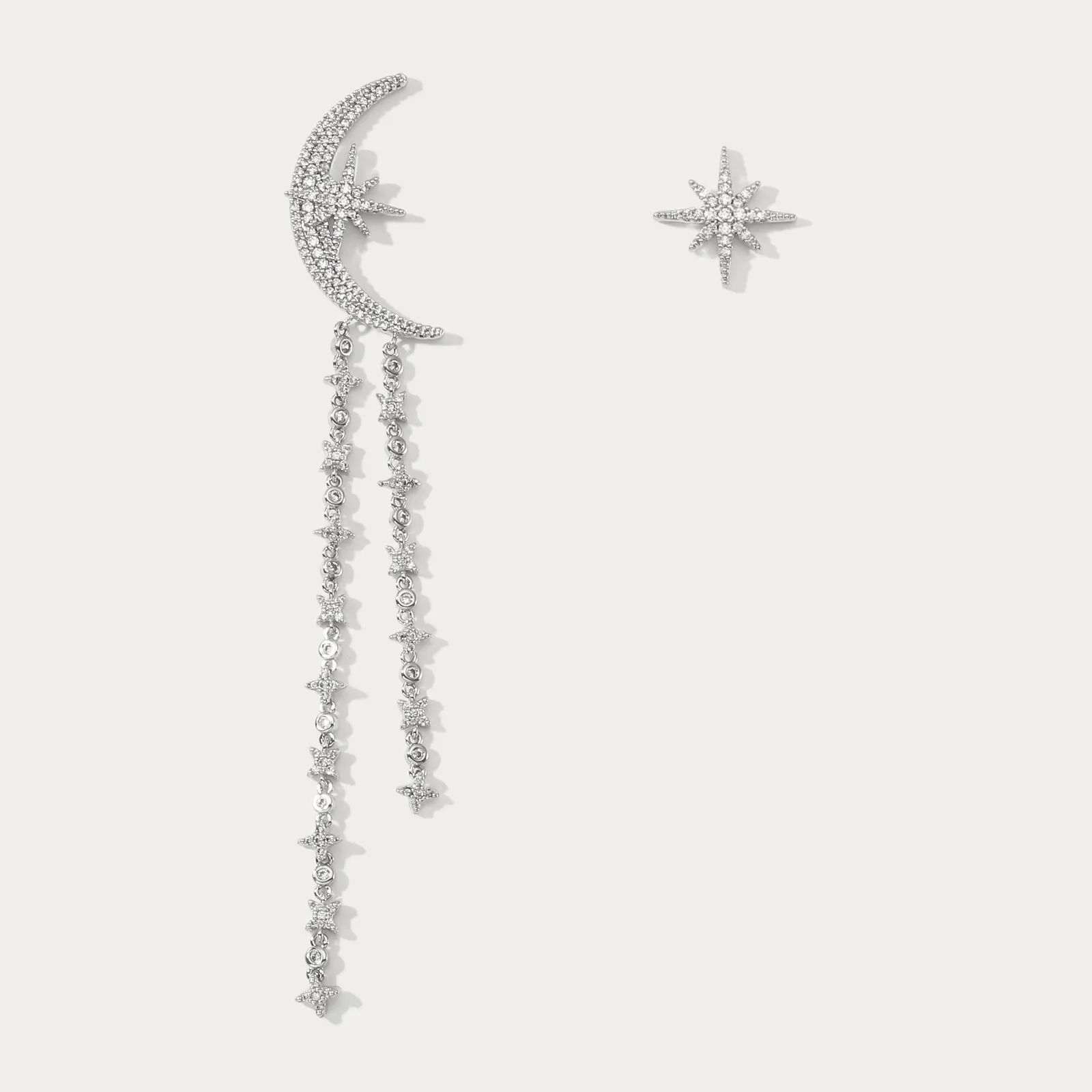 Moon Star Tassel Earrings sold by Selenichast