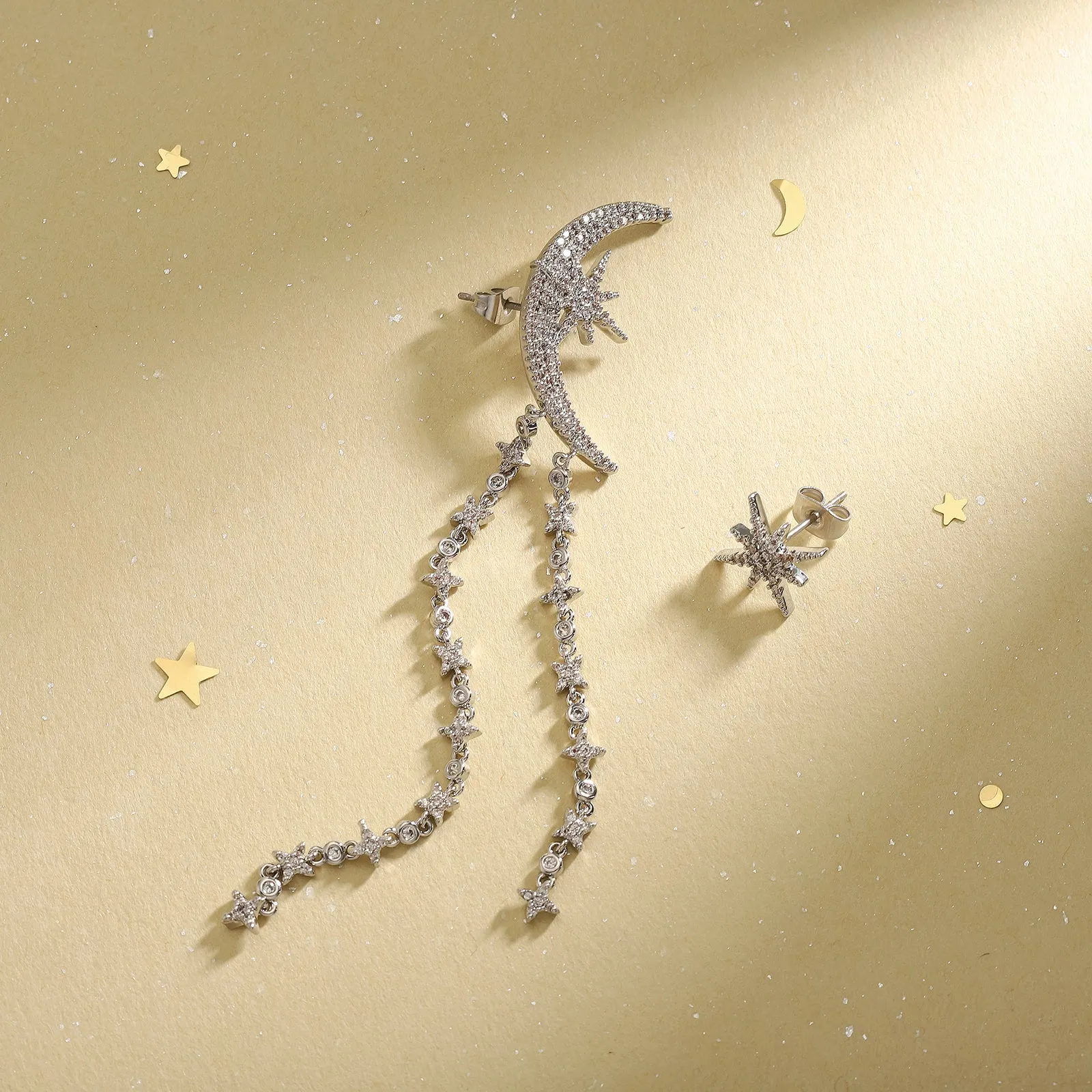 Moon Star Tassel Earrings sold by Selenichast product image thumbnail 3