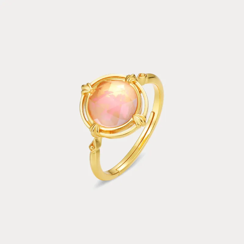 Pink Round Crystal Ring sold by Selenichast