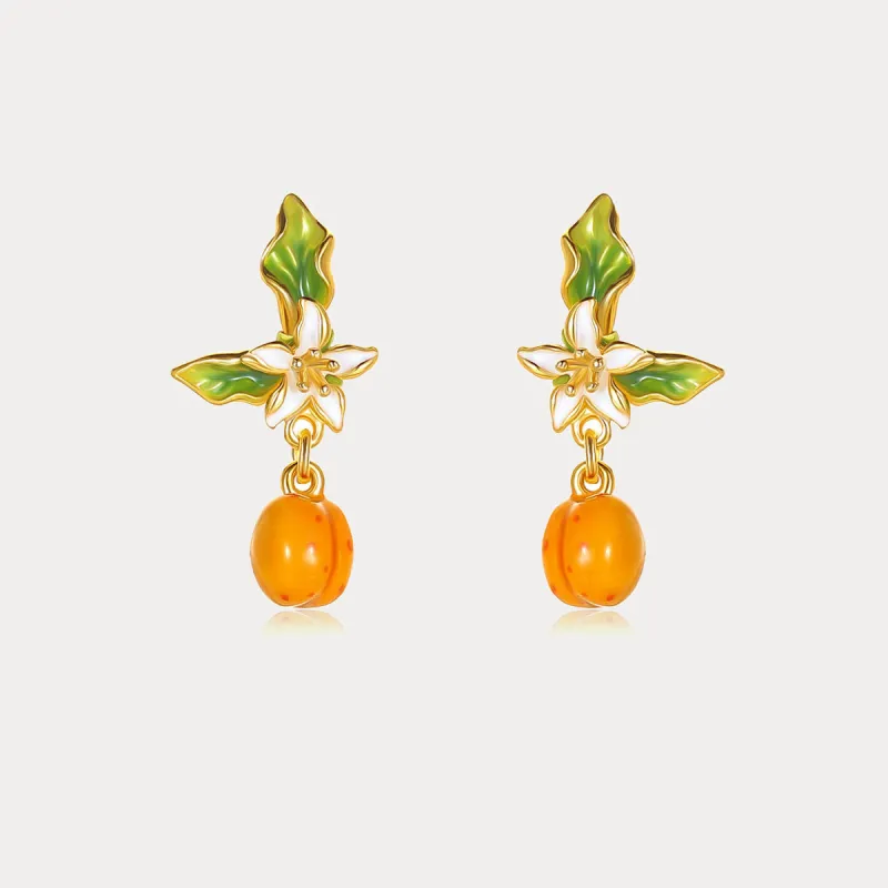 Golden Plum Earrings sold by Selenichast