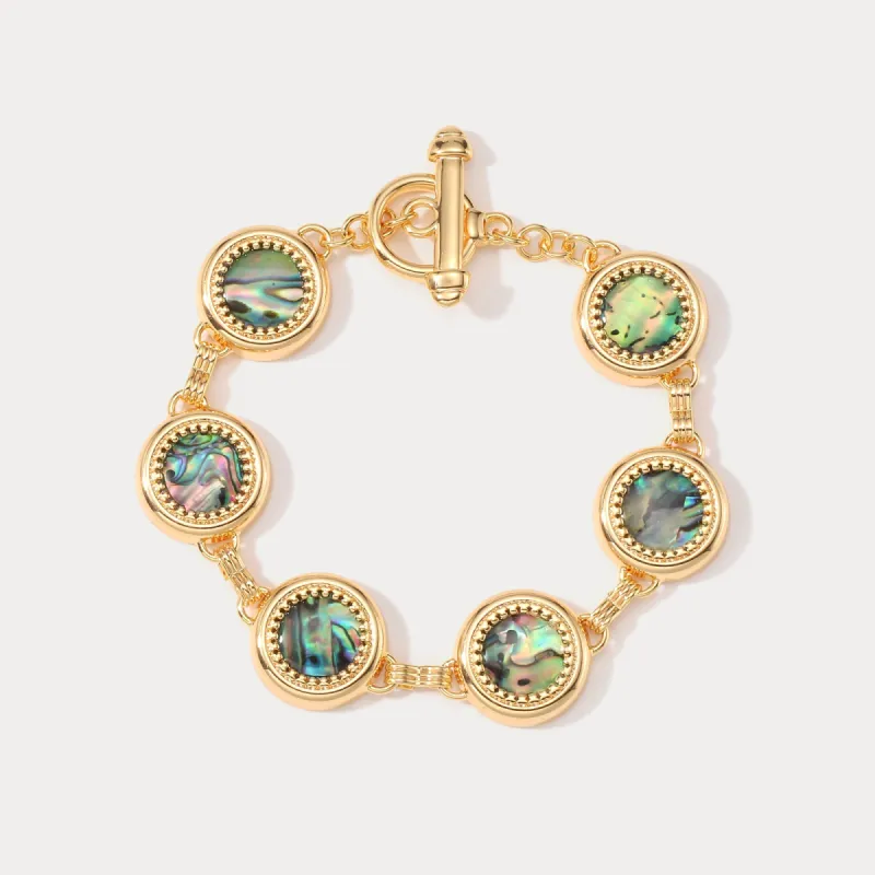 Abalone Shell Oil Painting Bracelet sold by Selenichast