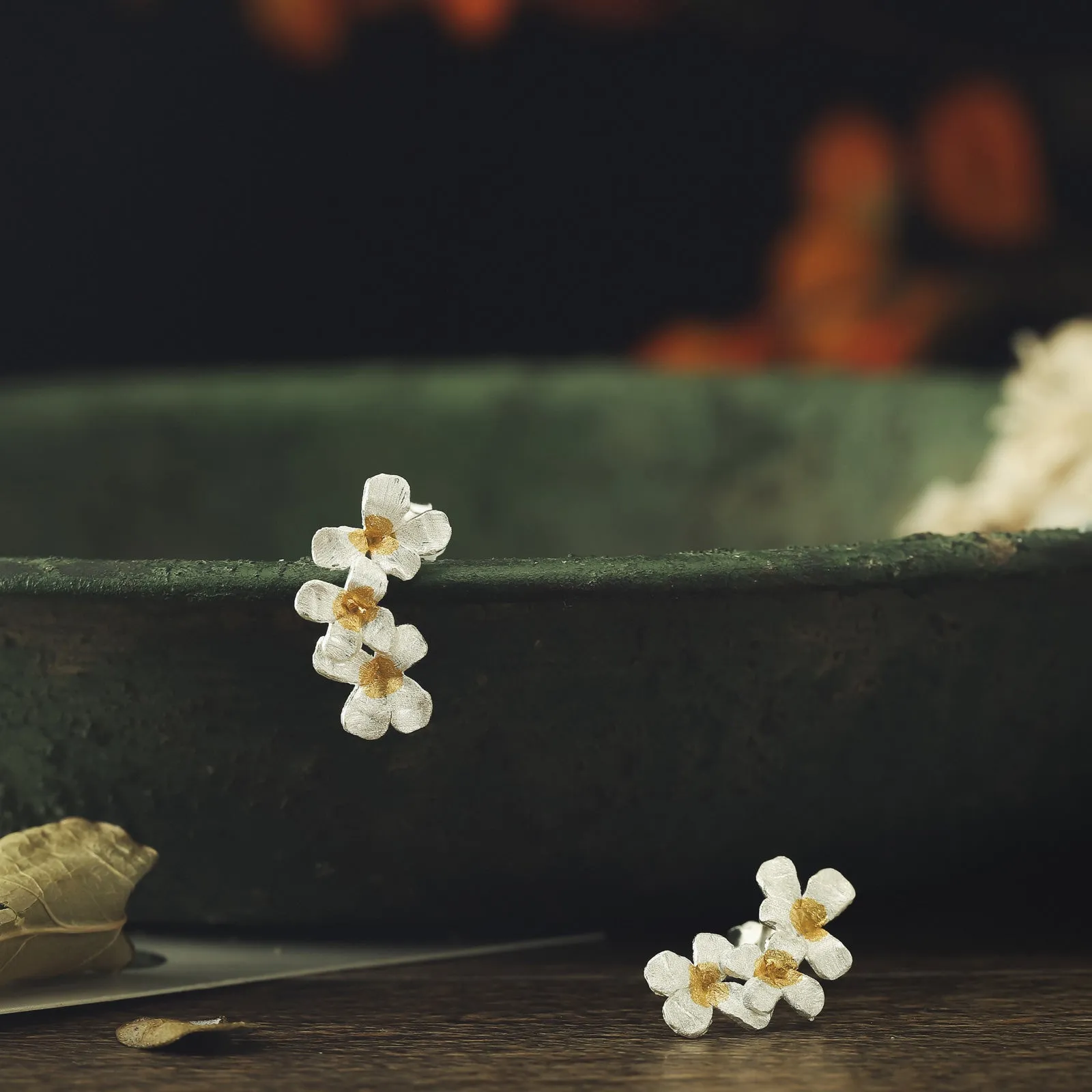 Forget-Me-Not Flowers Earrings sold by Selenichast