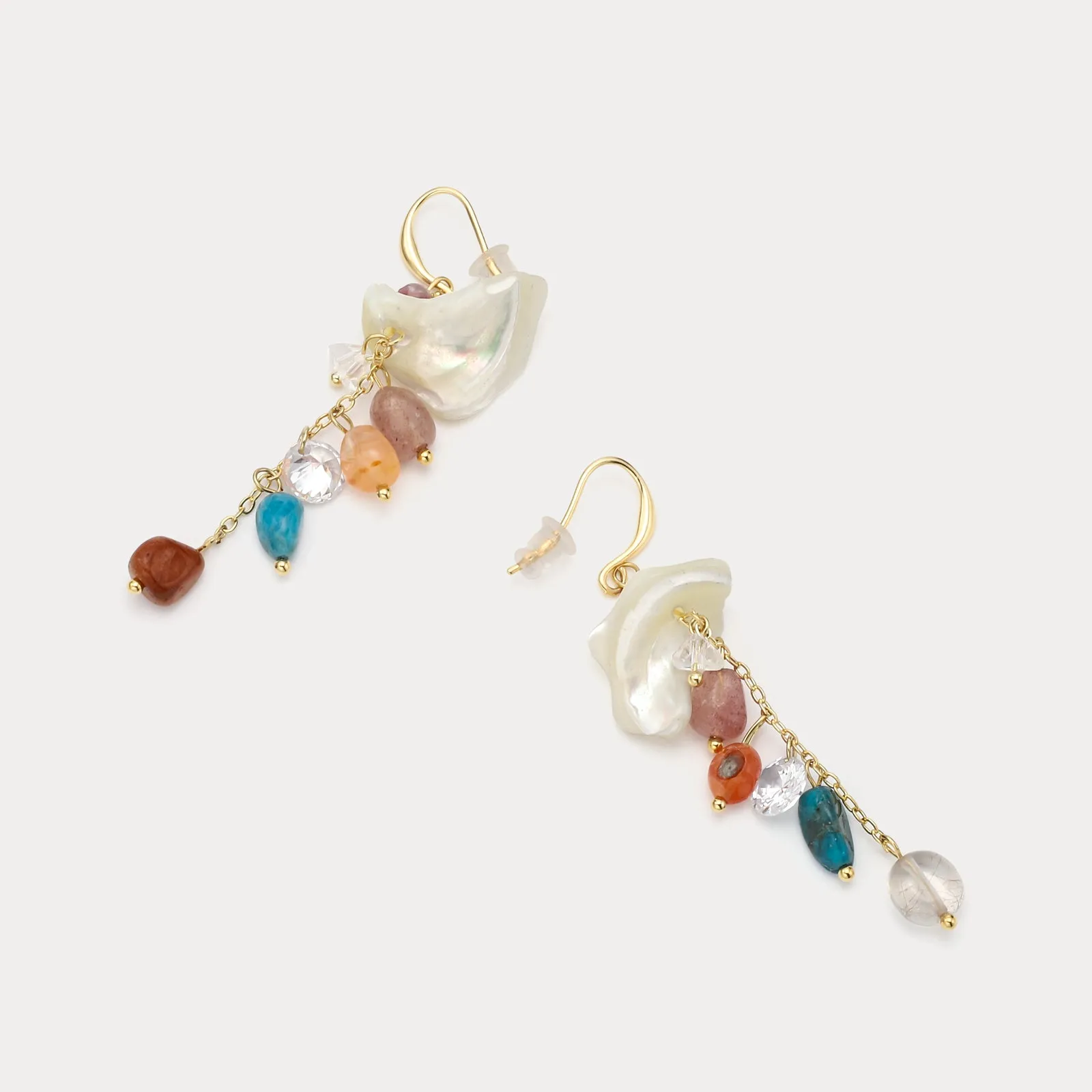 Shell Drop Beaded Earrings sold by Selenichast product image thumbnail 5