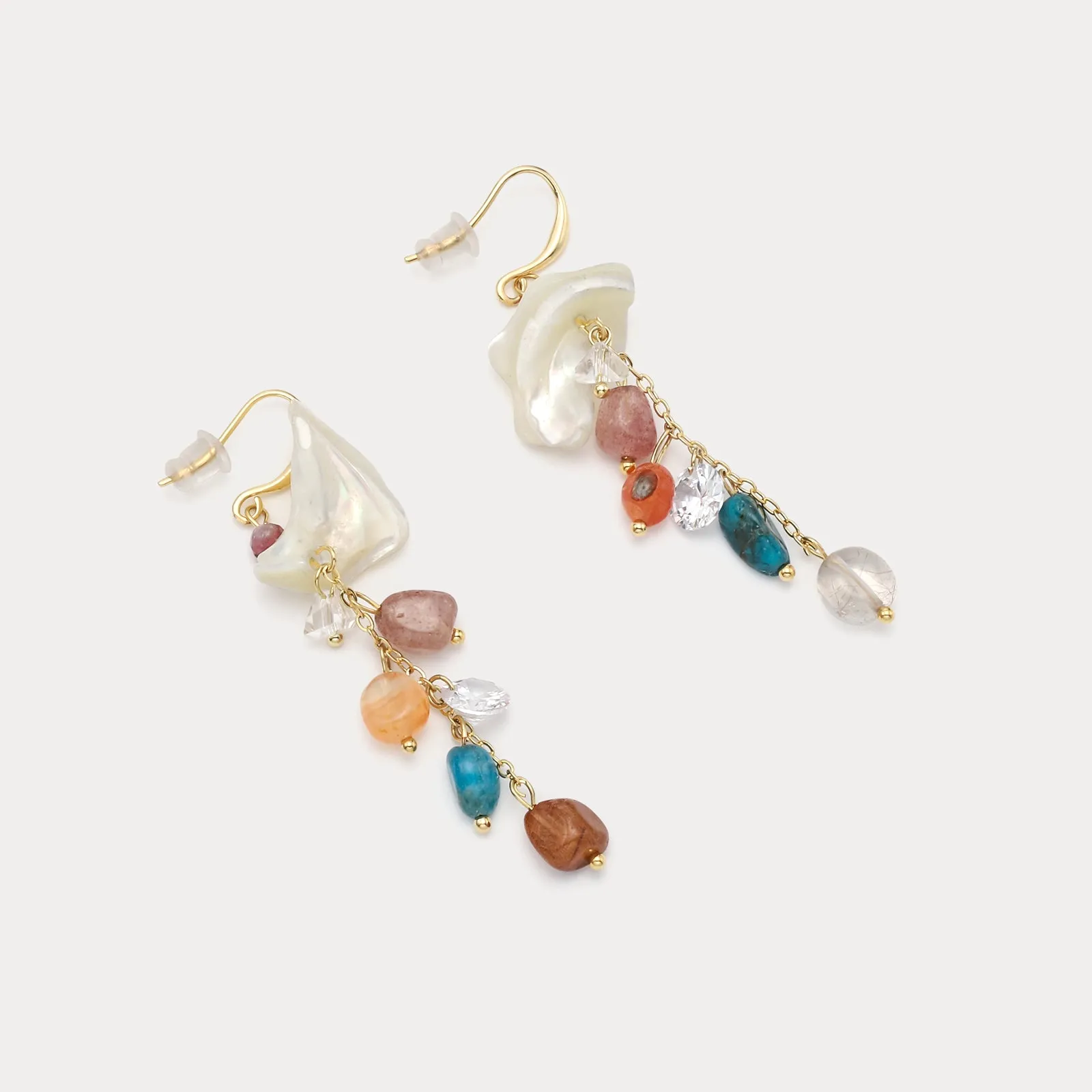 Shell Drop Beaded Earrings sold by Selenichast product image thumbnail 4
