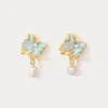Pearl in the Ocean Earrings sold by Selenichast