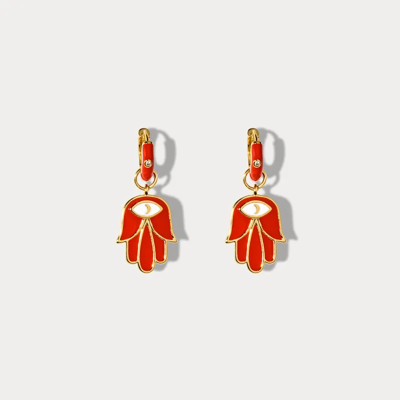 Eye in Hand Drop Earrings sold by Selenichast