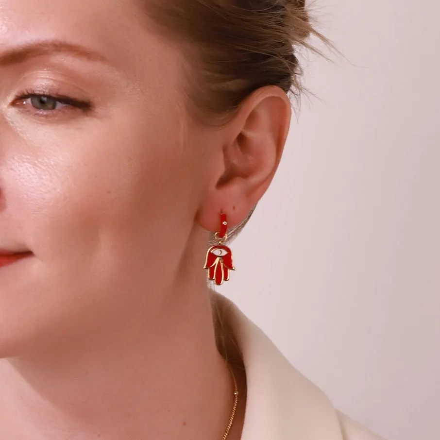 Eye in Hand Drop Earrings sold by Selenichast product image thumbnail 2