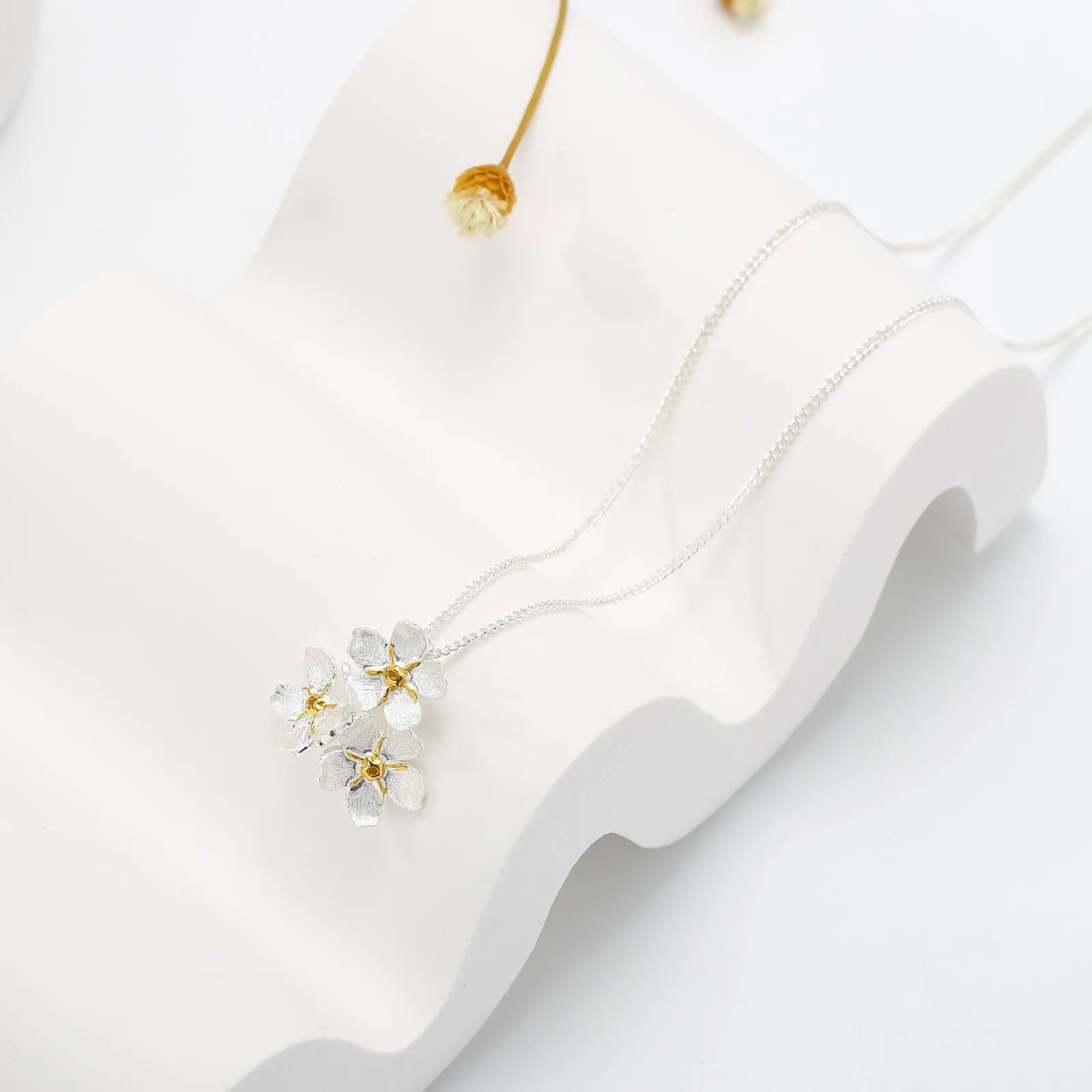 Forget-Me-Not Flowers Necklace sold by Selenichast product image thumbnail 4