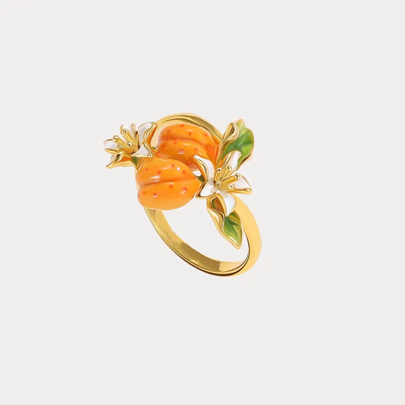 Golden Plum Flower Ring sold by Selenichast