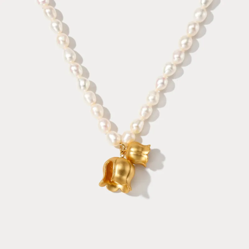 Lily Of The Valley Pearl Necklace sold by Selenichast