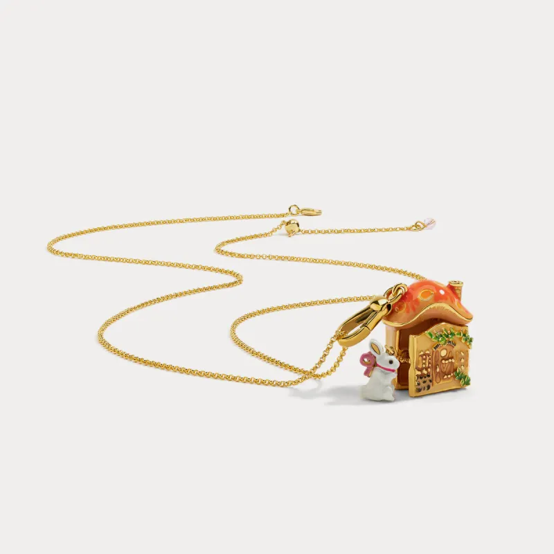 Mushroom House Locket Necklace sold by Selenichast