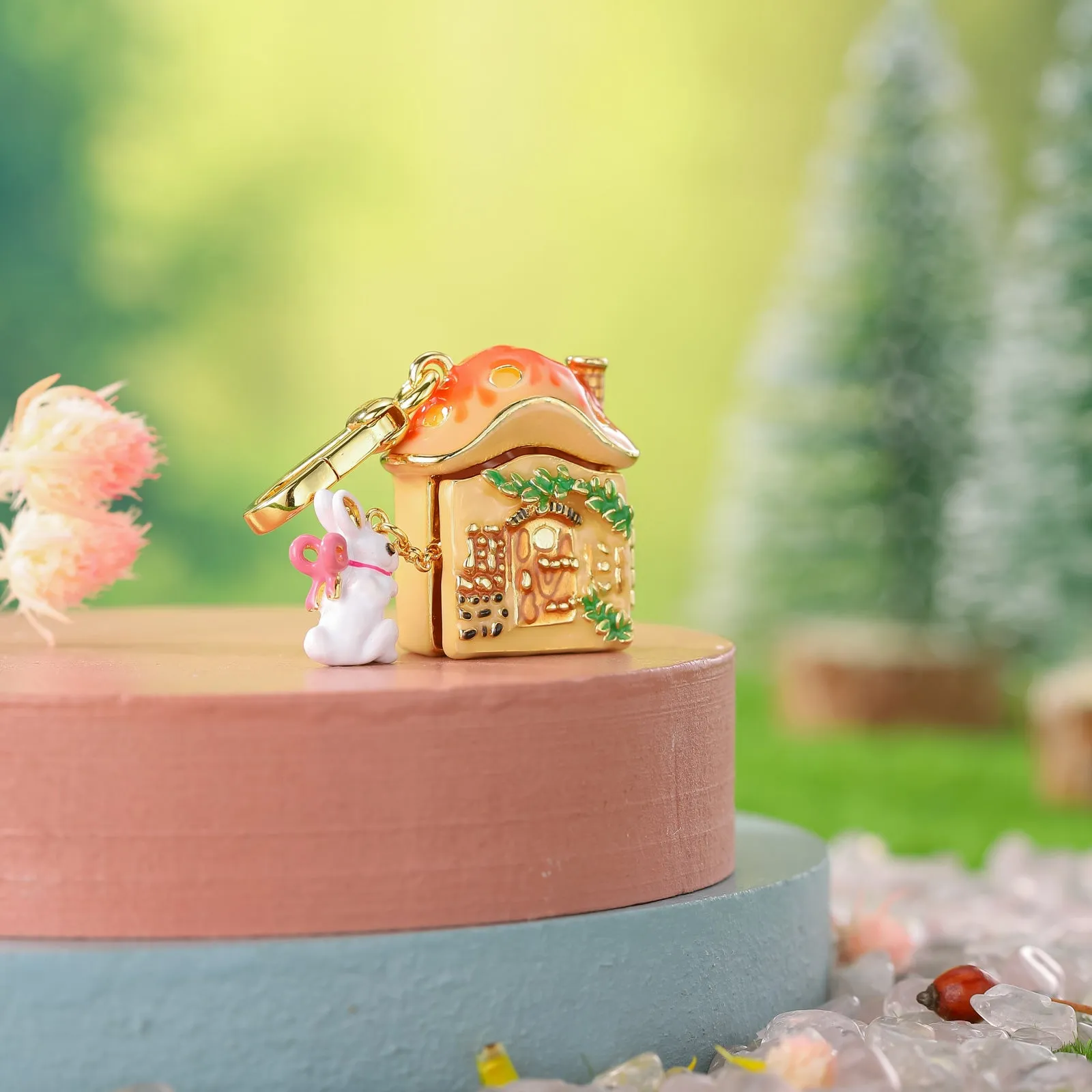 Mushroom House Locket Necklace sold by Selenichast product image thumbnail 5