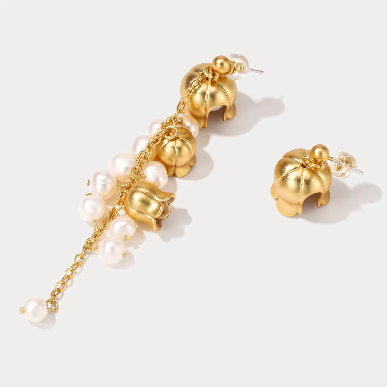 Lily Of The Valley Pearl Earrings sold by Selenichast product image thumbnail 5