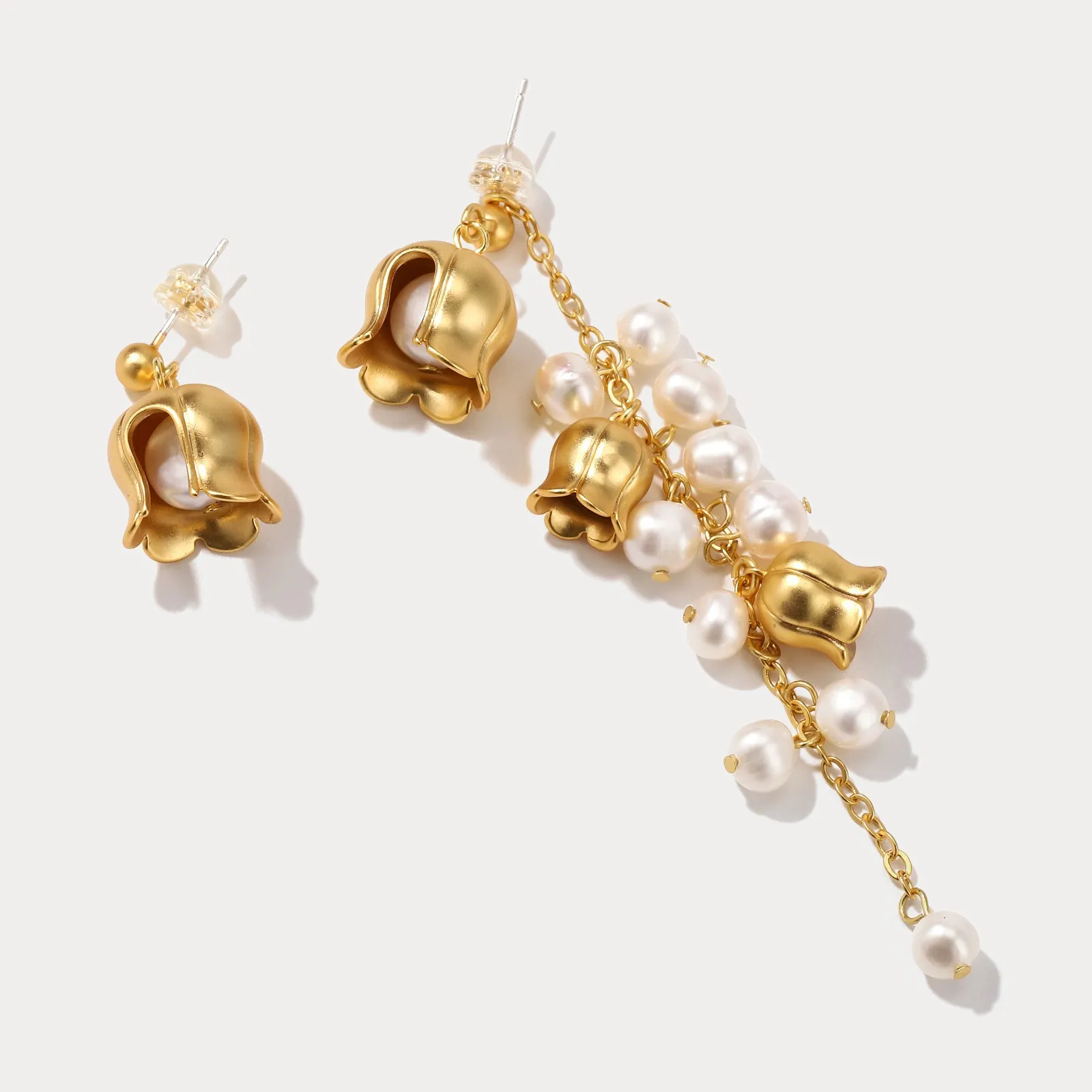 Lily Of The Valley Pearl Earrings sold by Selenichast product image thumbnail 4