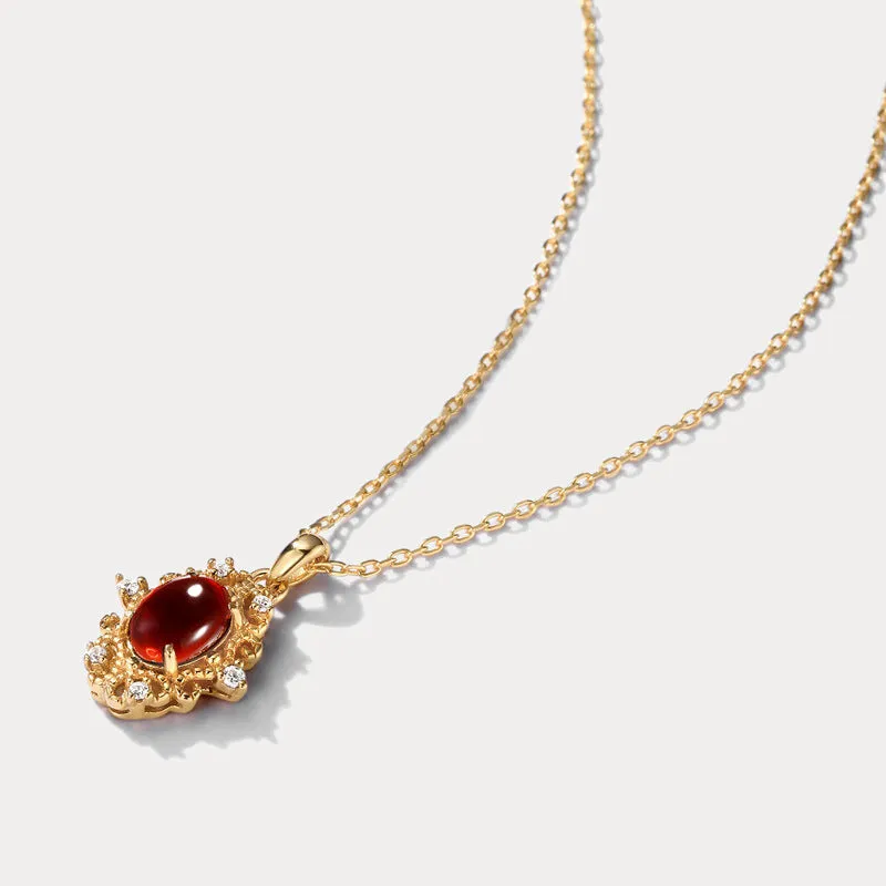 Vintage Garnet Necklace sold by Selenichast product image thumbnail 4