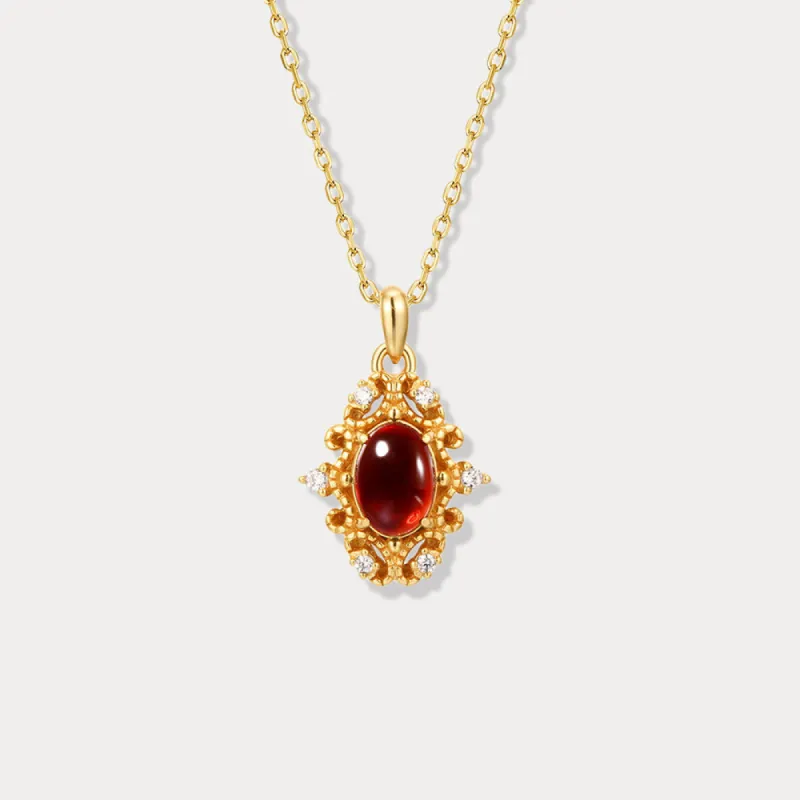 Vintage Garnet Necklace sold by Selenichast