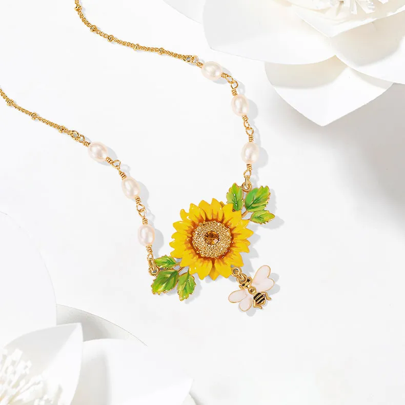 Sunflower & Bee Necklace sold by Selenichast product image thumbnail 5