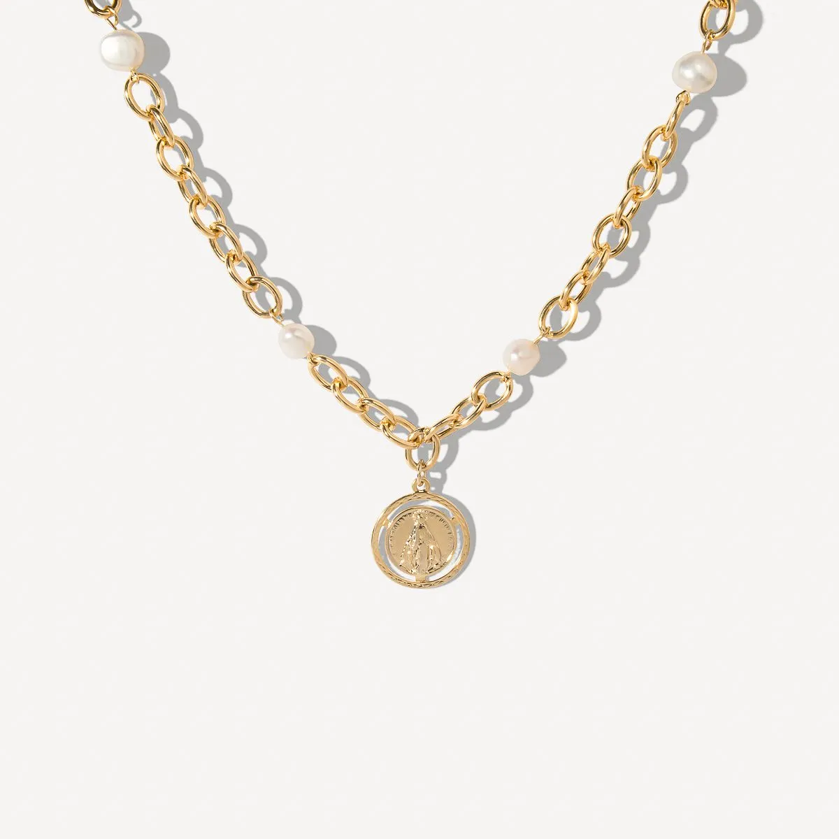 Pearl Coin Chain Necklace sold by Selenichast