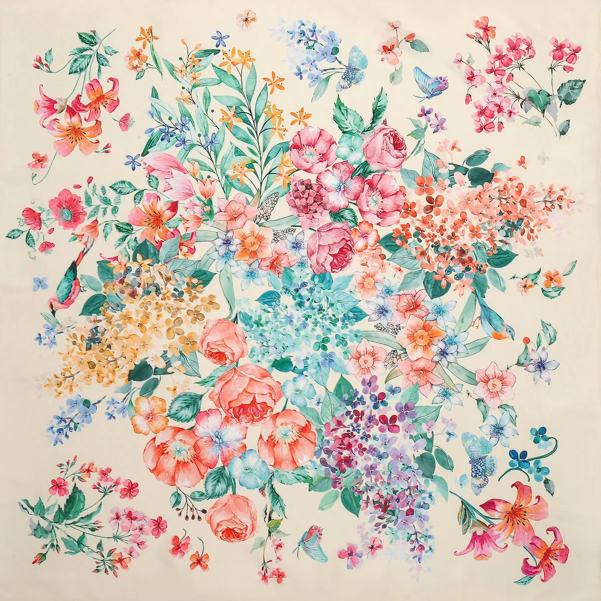 Blooming Silk Square Scarf sold by Selenichast