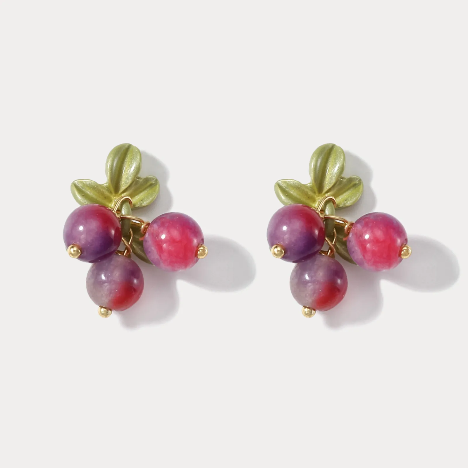 Purple Berry Stud Earrings sold by Selenichast
