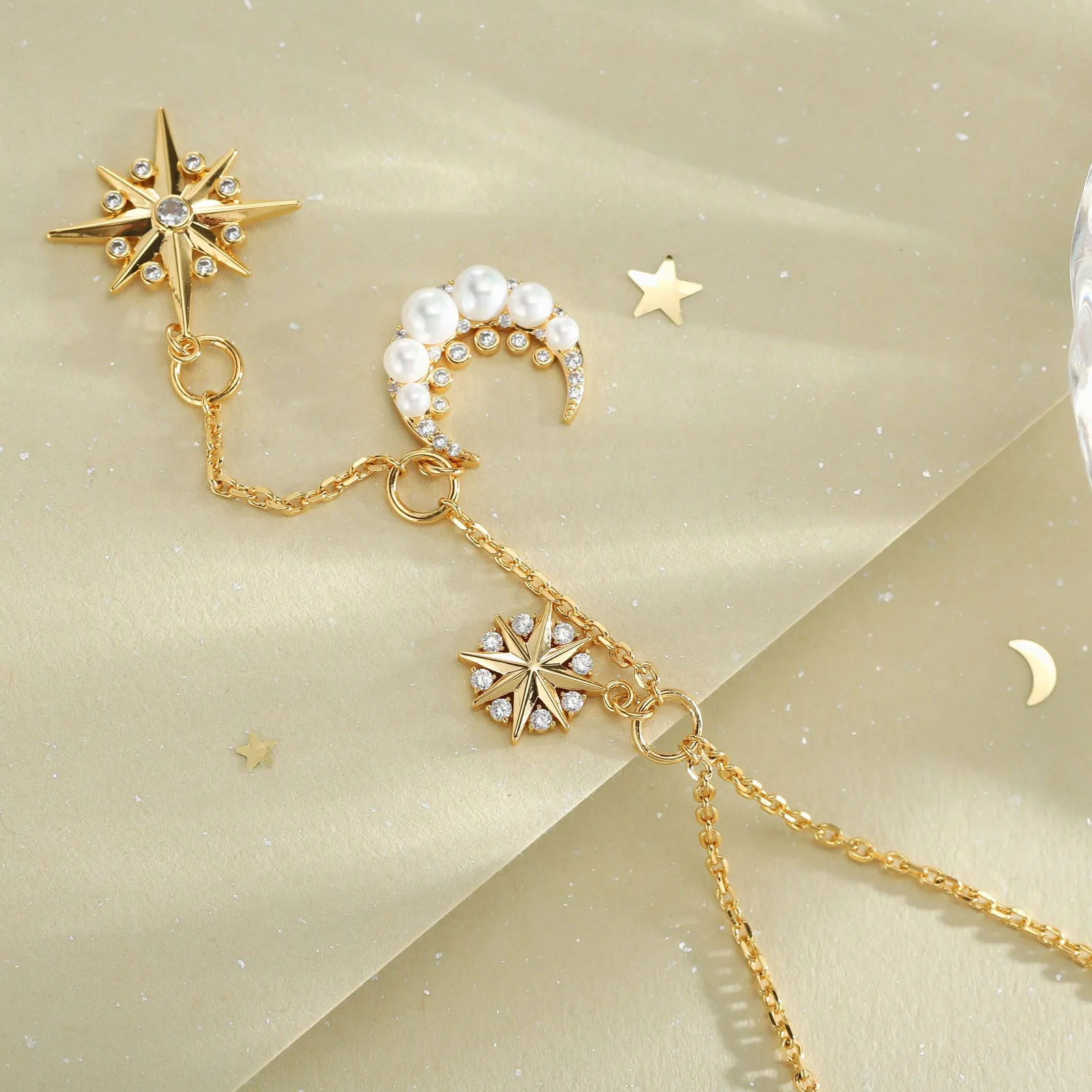 Pearl Moon Star Necklace sold by Selenichast product image thumbnail 5