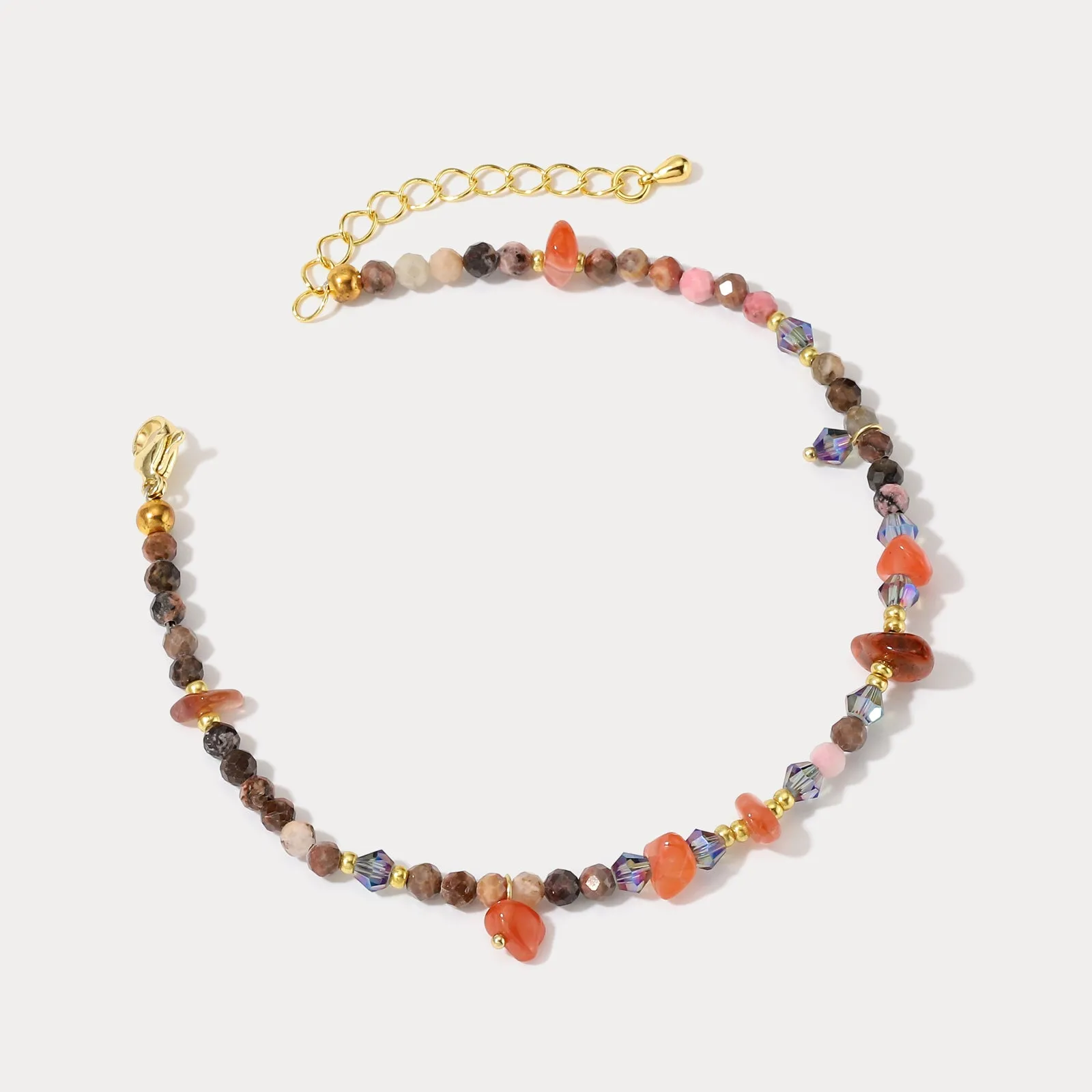 Peach Fuzz Boho Beaded Anklet sold by Selenichast product image thumbnail 3