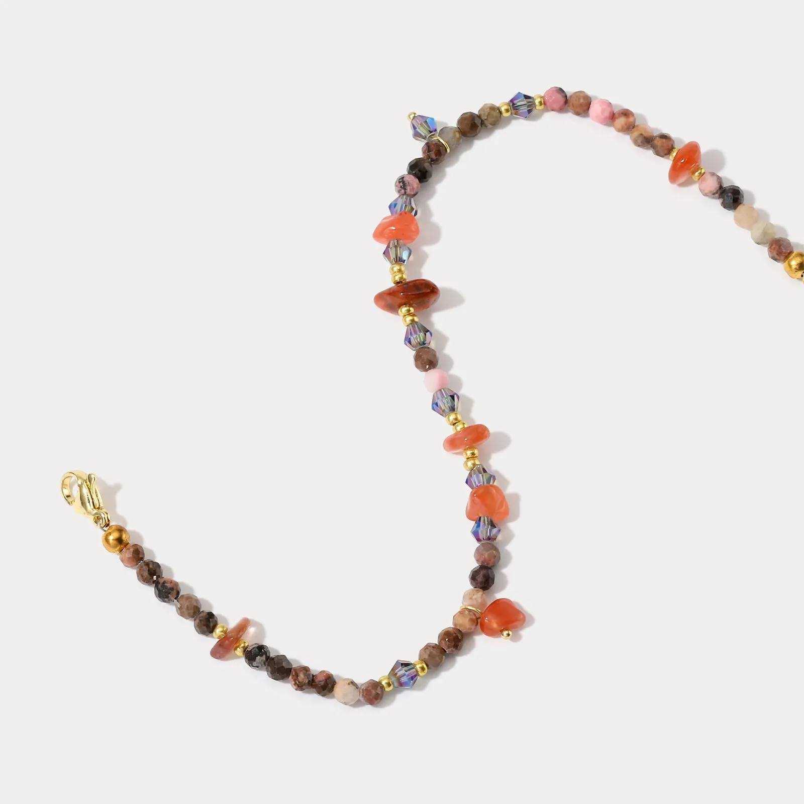 Peach Fuzz Boho Beaded Anklet sold by Selenichast product image thumbnail 4