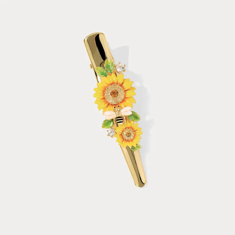 Sunflower & Bee Hairpin sold by Selenichast