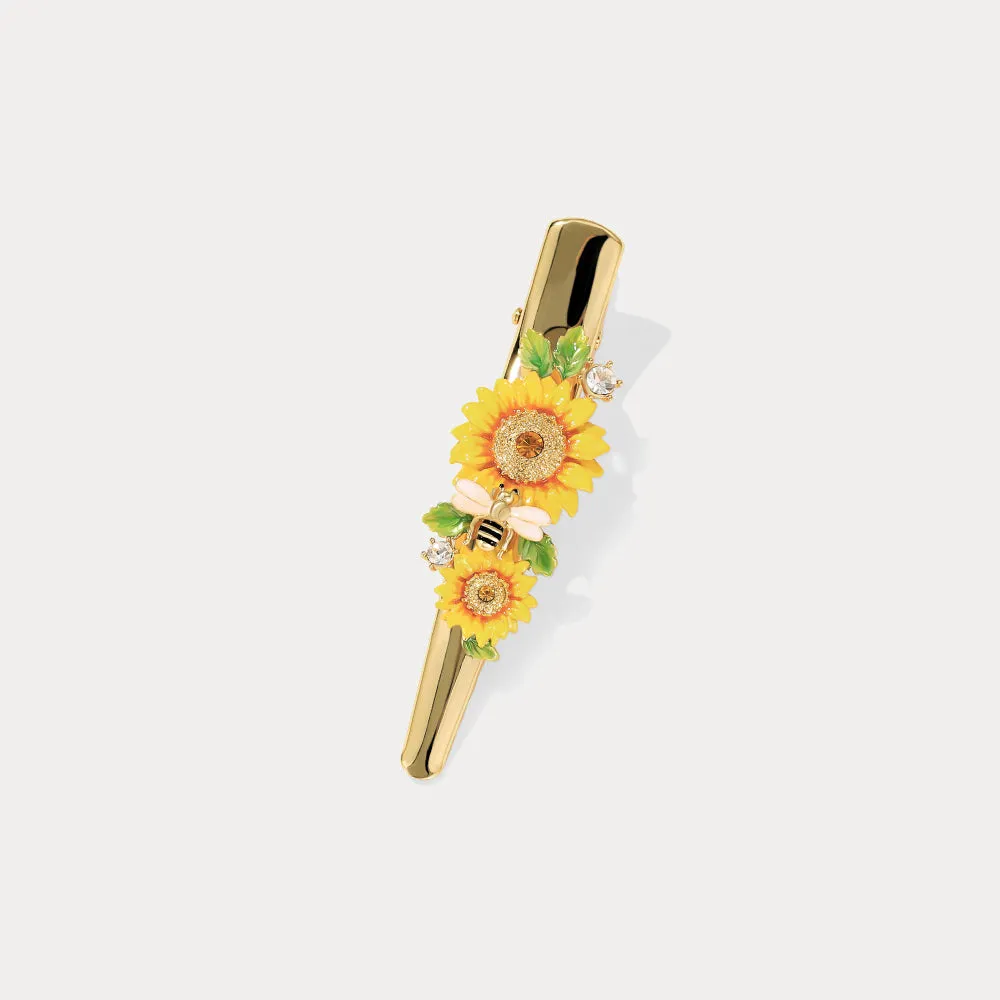 Sunflower & Bee Hairpin sold by Selenichast product image thumbnail 5