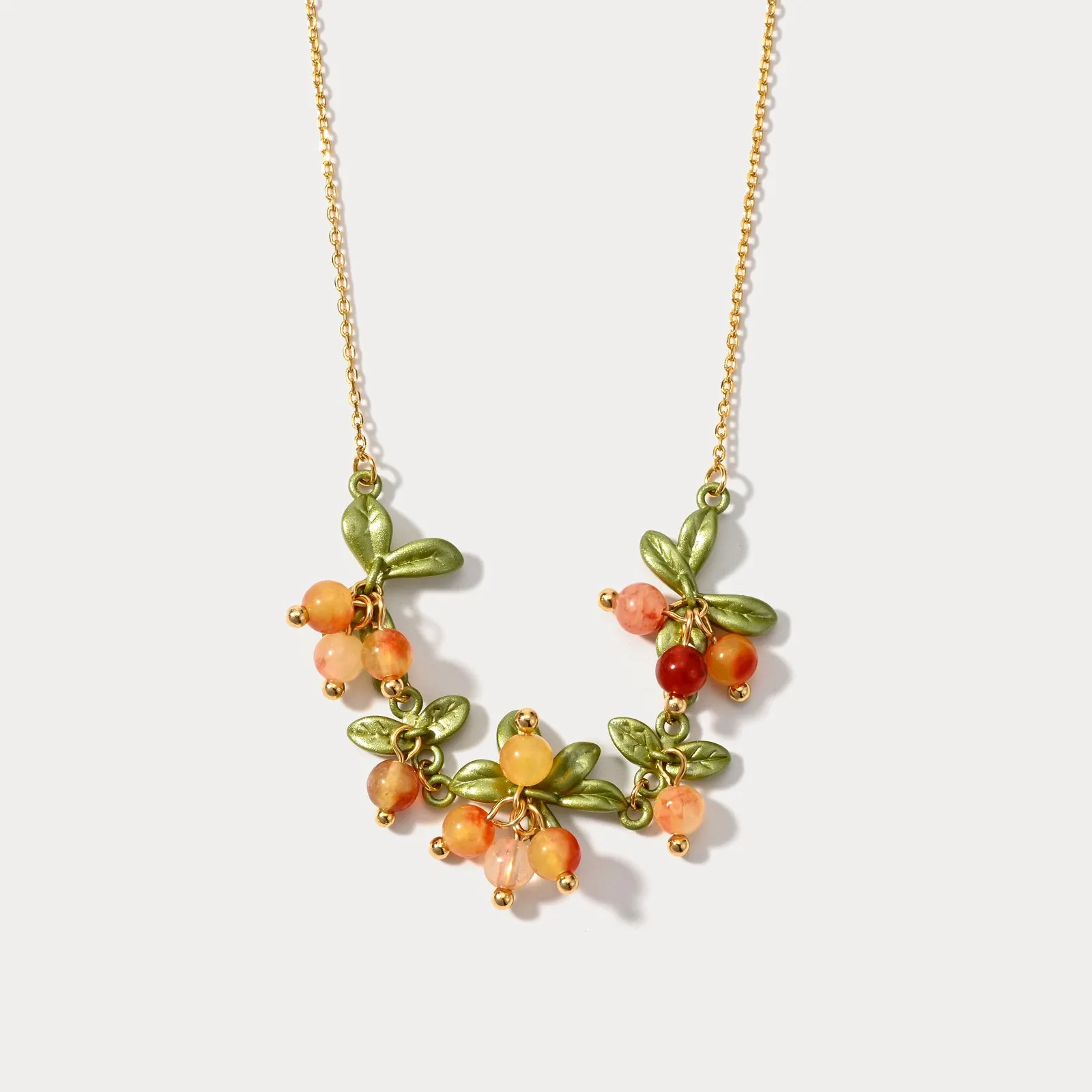 Orange Berry Necklace sold by Selenichast